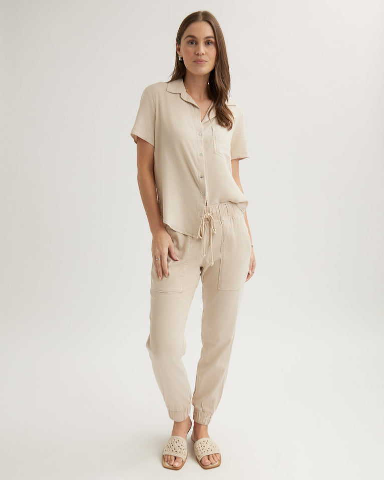 bella dahl Pocket Jogger - Linen Sand