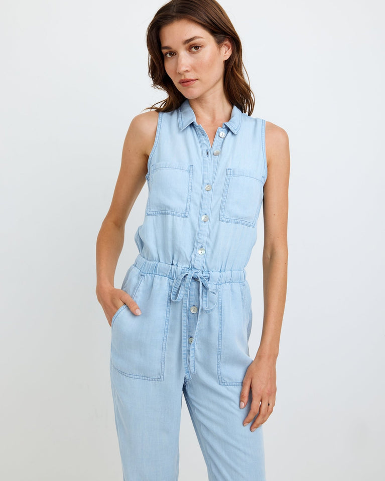 Bella Dahl Pocket Jumpsuit - Coastal Spray Wash
