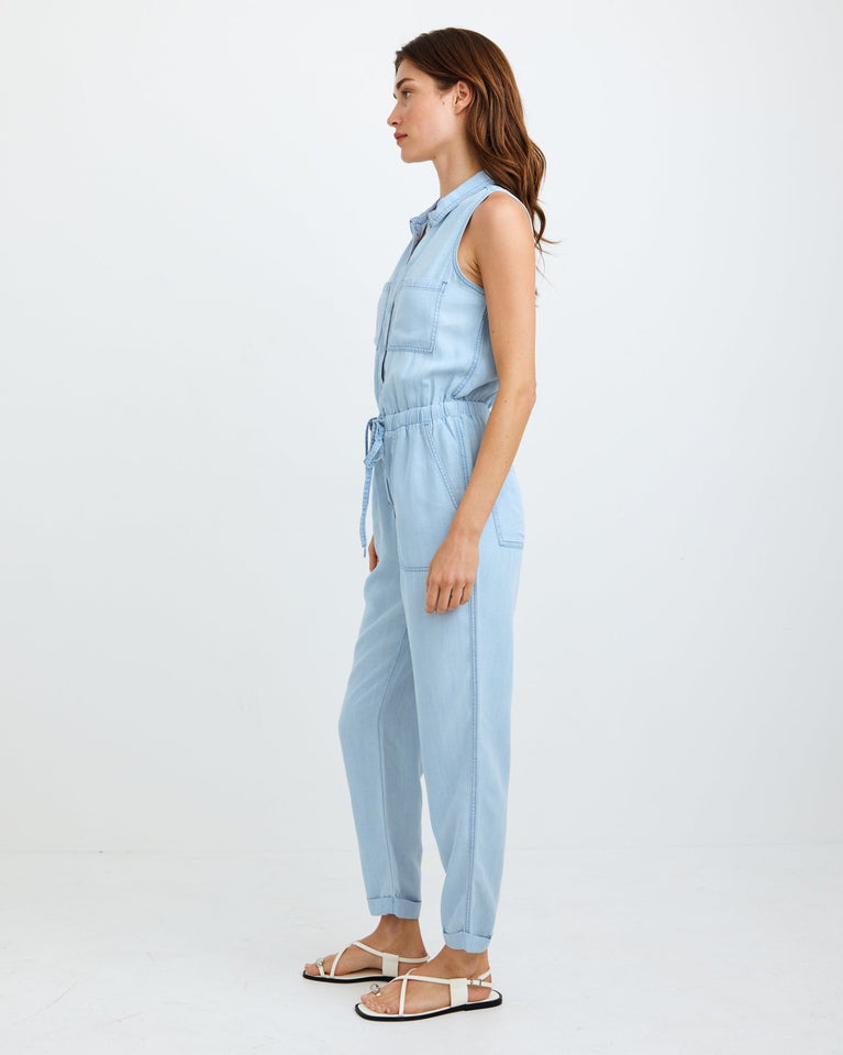 Bella Dahl Pocket Jumpsuit - Coastal Spray Wash