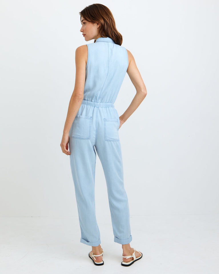 Bella Dahl Pocket Jumpsuit - Coastal Spray Wash