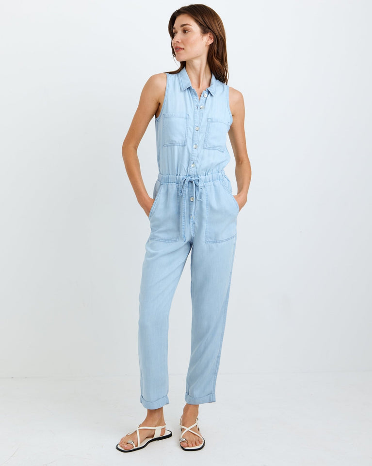 bella dahl Pocket Jumpsuit - Coastal Spray Wash