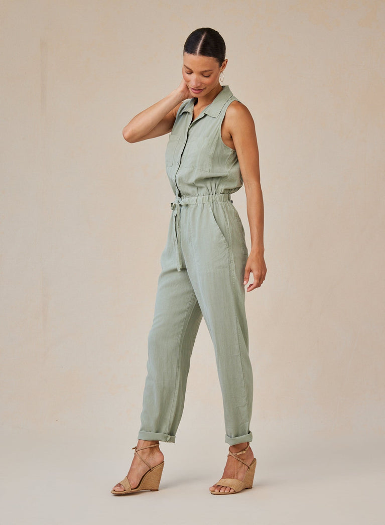 Bella Dahl Pocket Jumpsuit - Olive Grove