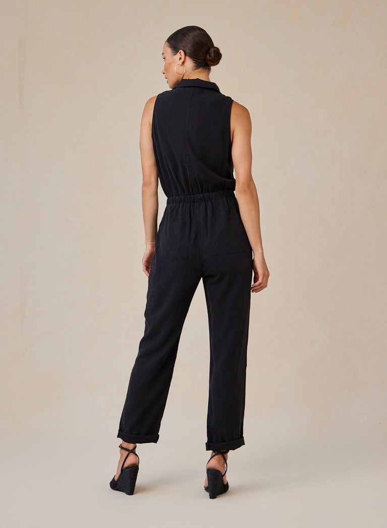 Bella Dahl Pocket Jumpsuit - Vintage Black