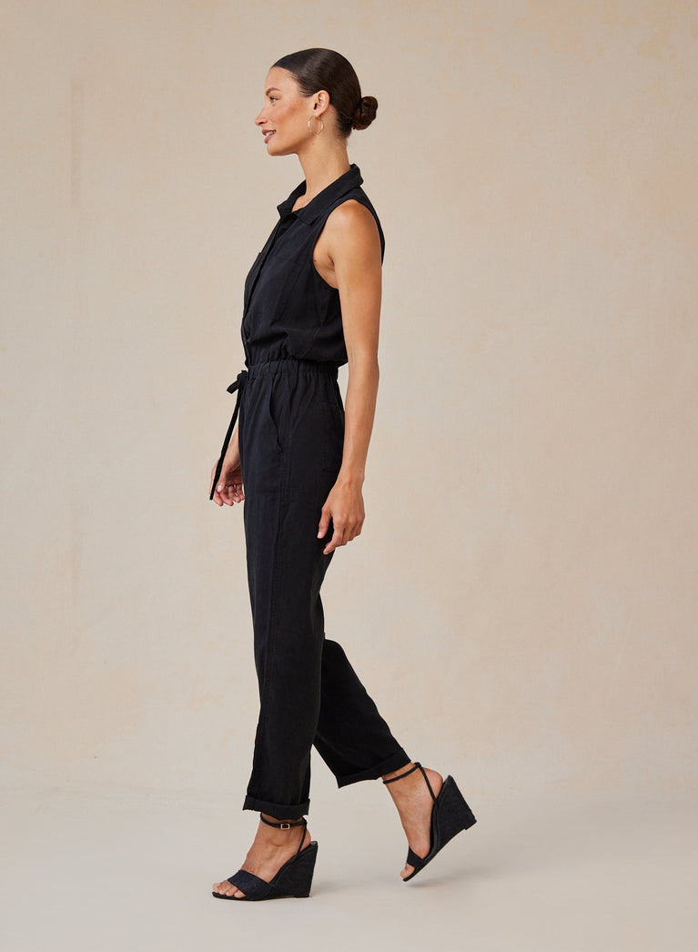 Bella Dahl Pocket Jumpsuit - Vintage Black