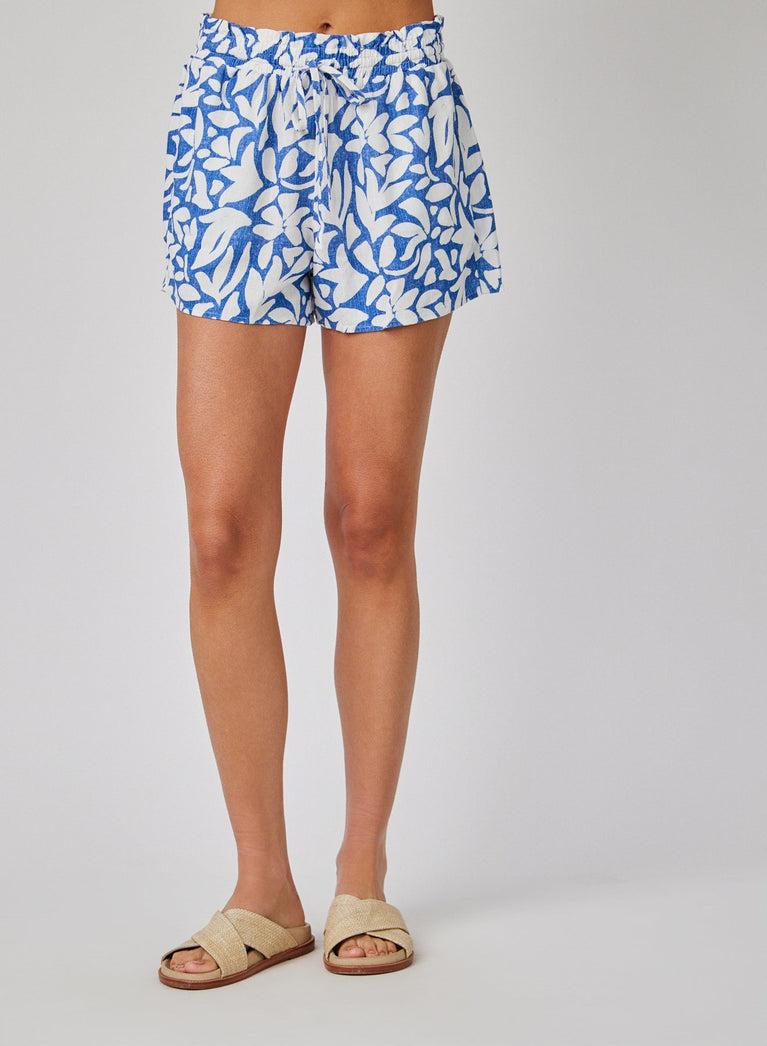 Bella Dahl Ruffle Edge Short - Stamped Floral Print