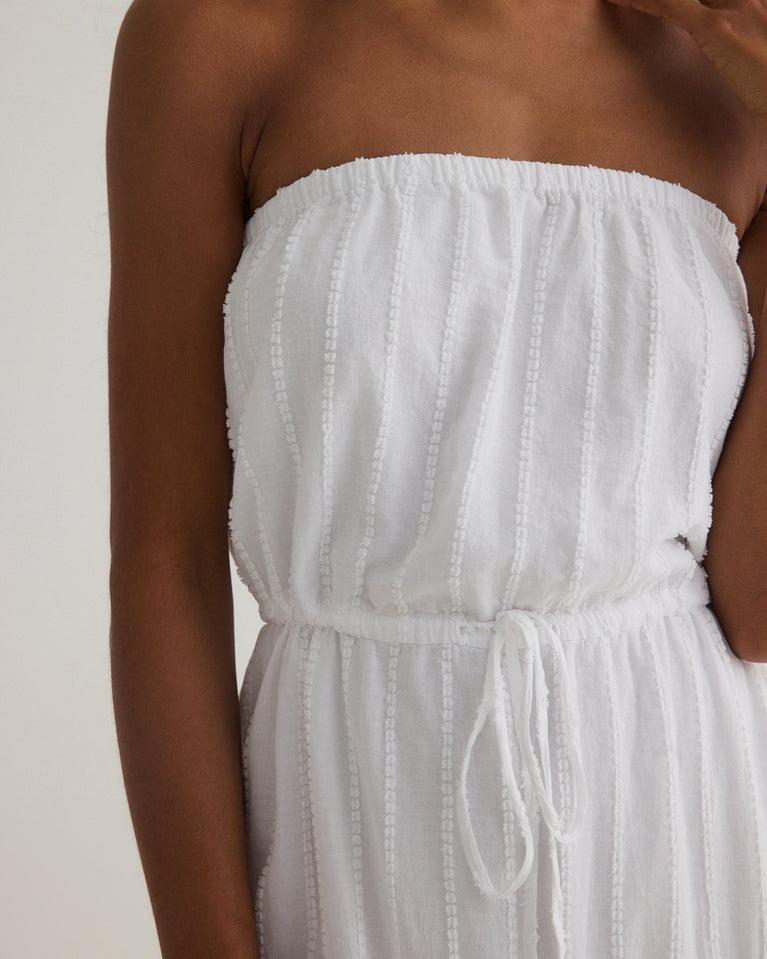 Bella Dahl Ruffle Hem Midi Dress - White