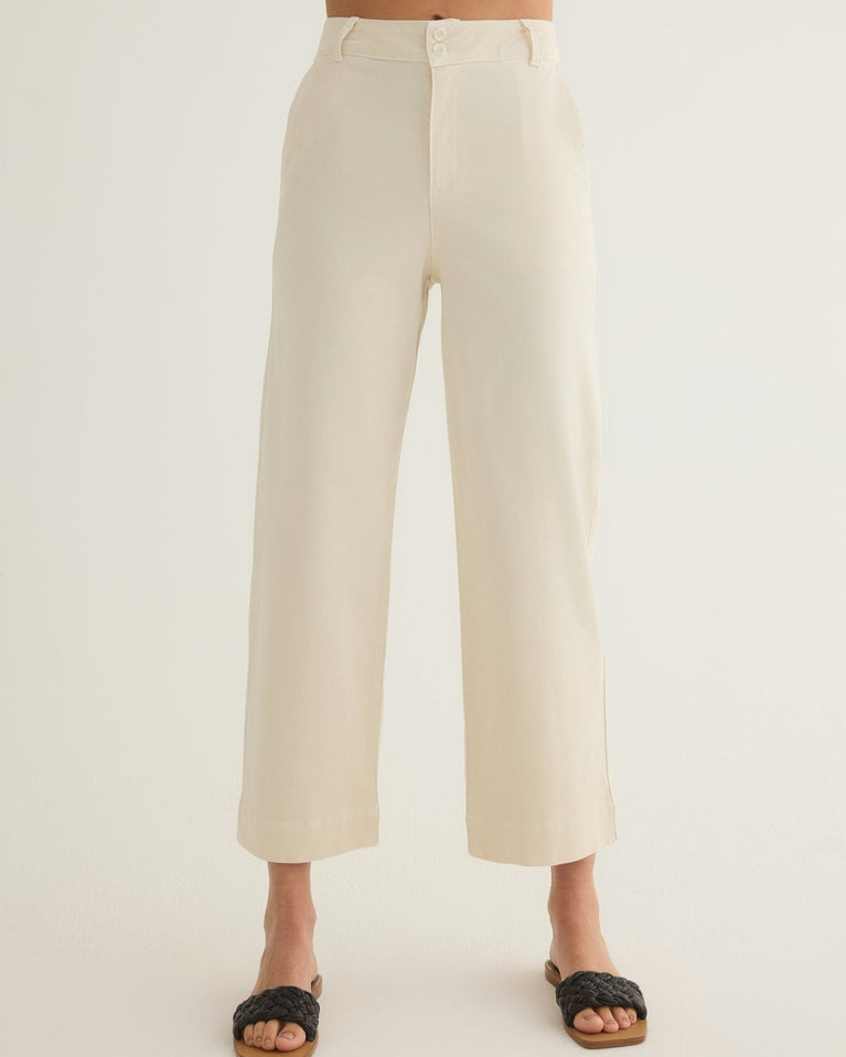 Bella Dahl Saige Wide Leg Crop - Capri Khaki