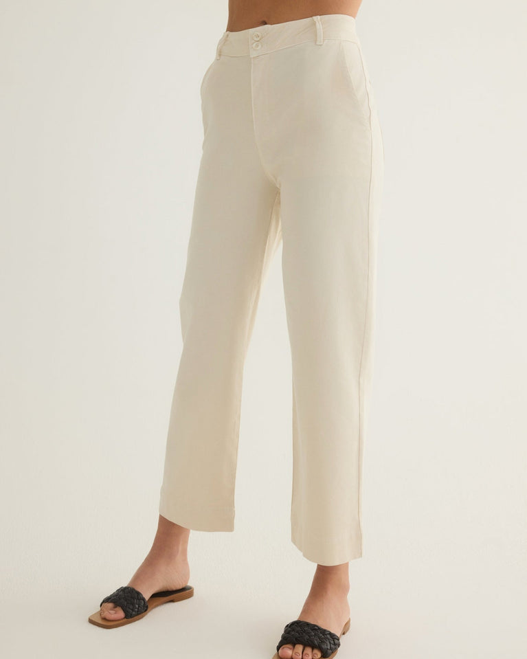 Bella Dahl Saige Wide Leg Crop - Capri Khaki