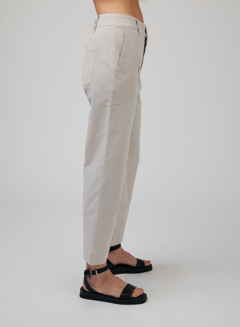 Bella Dahl Saige Wide Leg Crop - Coastal Stone