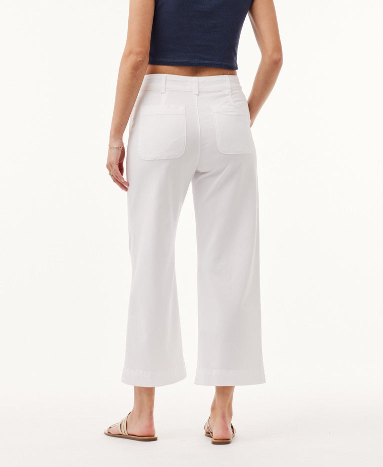 Bella Dahl Saige Wide Leg Crop - White