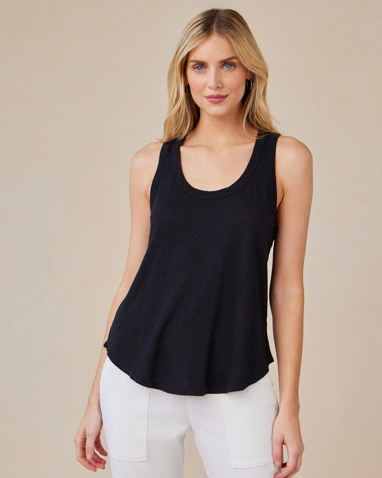 bella dahl Scoop Neck Tank Top - Black