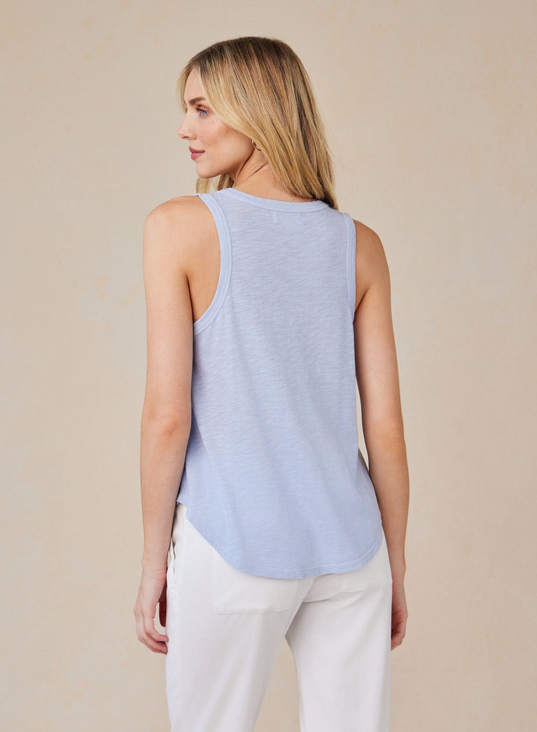 Bella Dahl Scoop Neck Tank Top - Perennial Blue