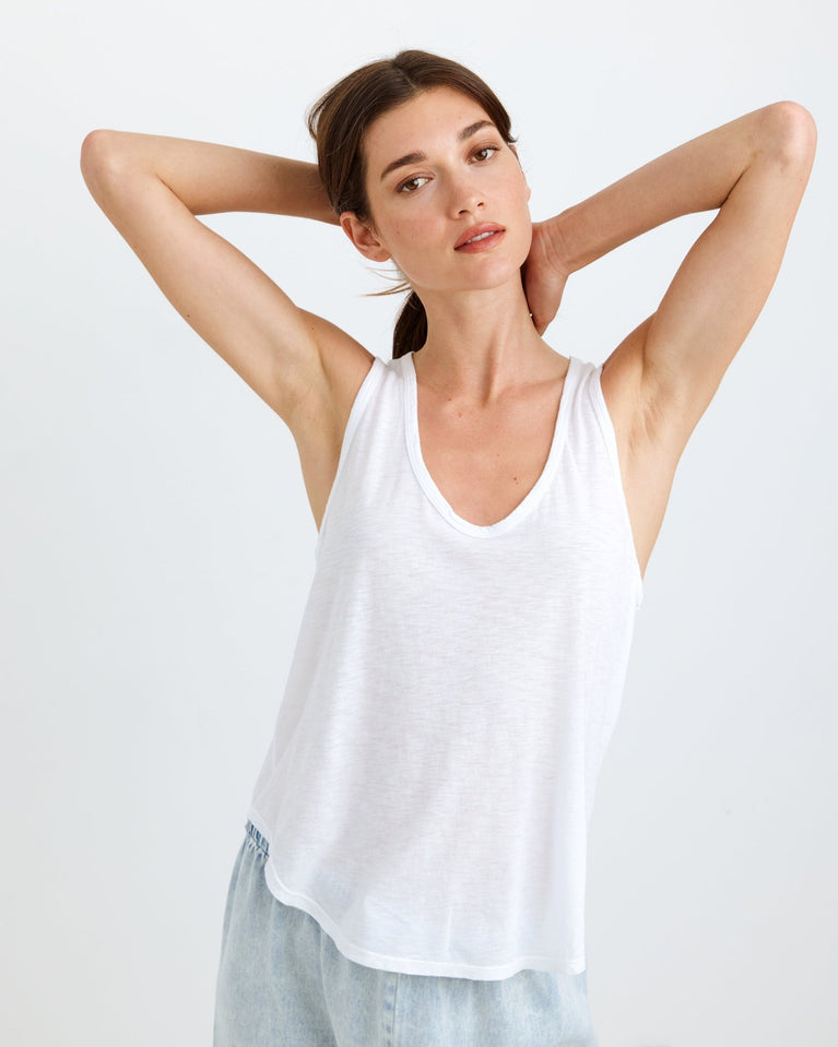 Bella Dahl Scoop Neck Tank Top - White