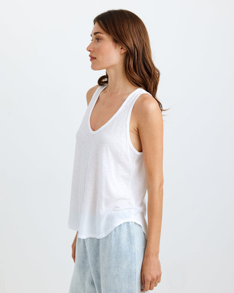 Bella Dahl Scoop Neck Tank Top - White