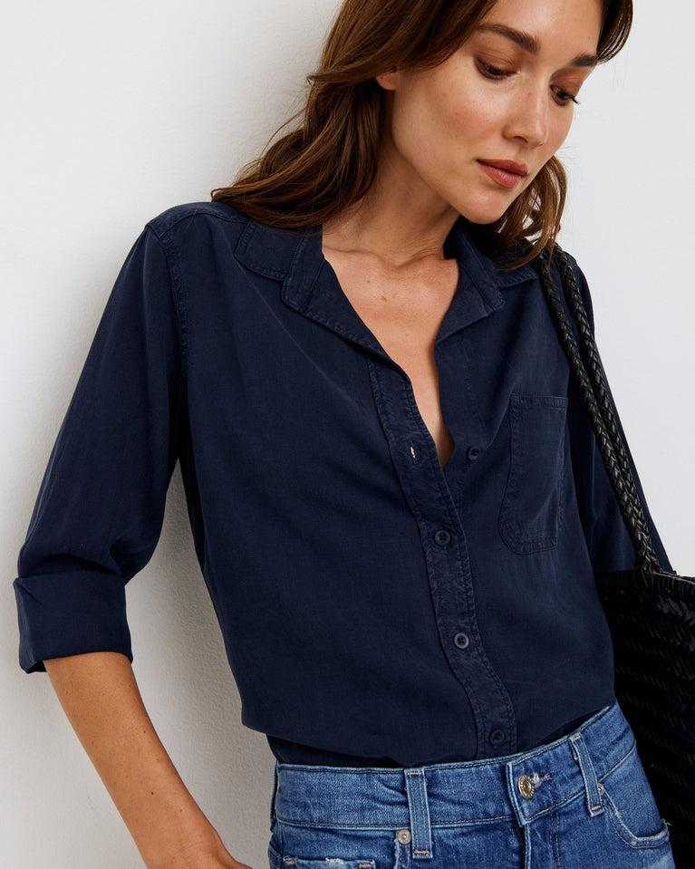 Bella Dahl Shirt Tail Button Down - Endless Sea
