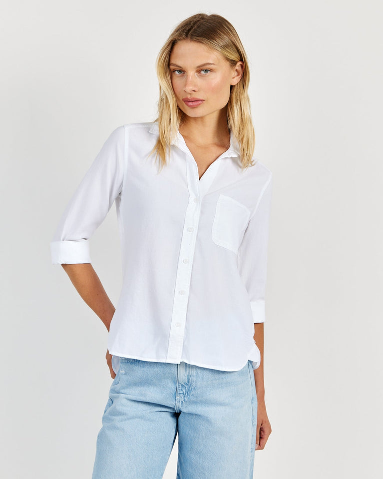 Bella Dahl Shirt Tail Button Down - White