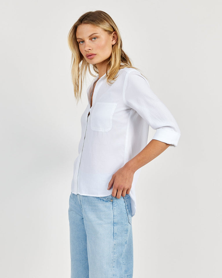 Bella Dahl Shirt Tail Button Down - White