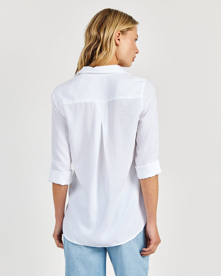 Bella Dahl Shirt Tail Button Down - White