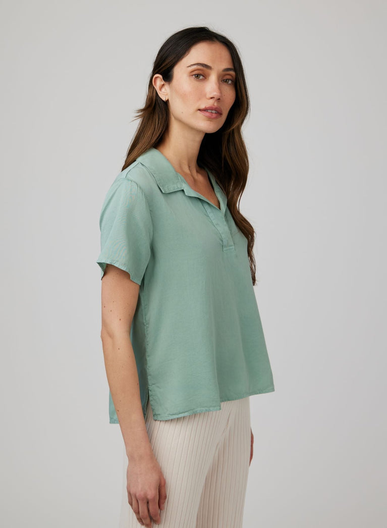 Bella Dahl Short Sleeve Pullover - Clean Sage