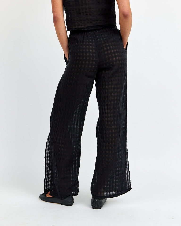 Bella Dahl Side Slit Beach Pant - Black