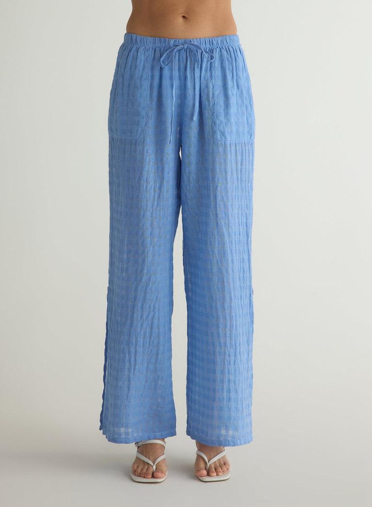 Bella Dahl Side Slit Beach Pant - Riviera Blue