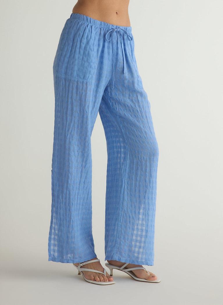 Bella Dahl Side Slit Beach Pant - Riviera Blue