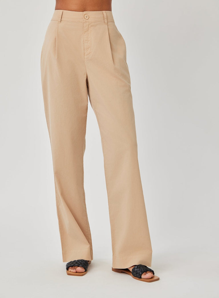 Bella Dahl Single Pleat Trouser - Kona Khaki