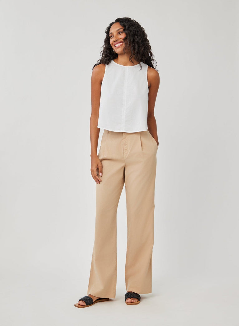 Bella Dahl Single Pleat Trouser - Kona Khaki