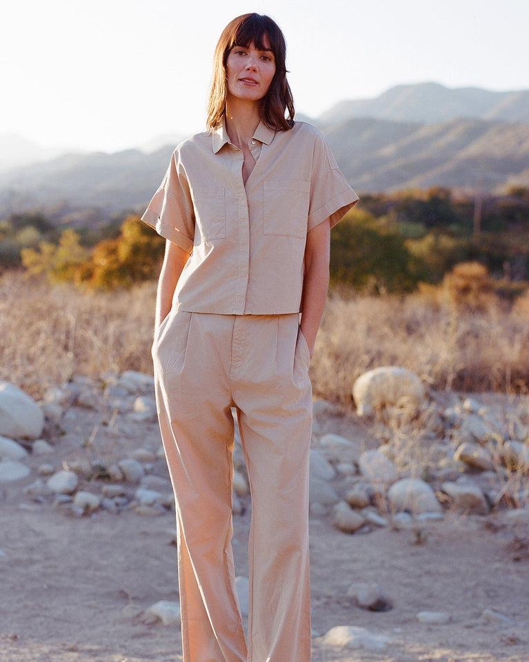 bella dahl Single Pleat Trouser - Kona Khaki