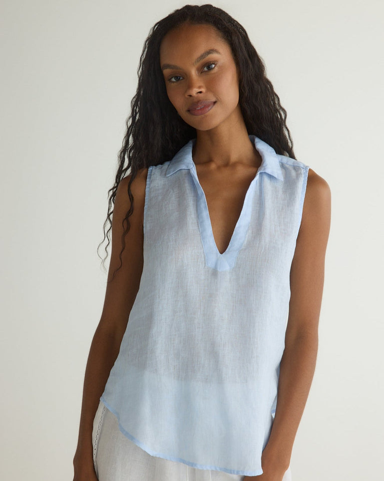 bella dahl Sleeveless Pullover - Blue Periwinkle