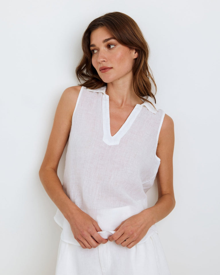 Bella Dahl Sleeveless Pullover - White