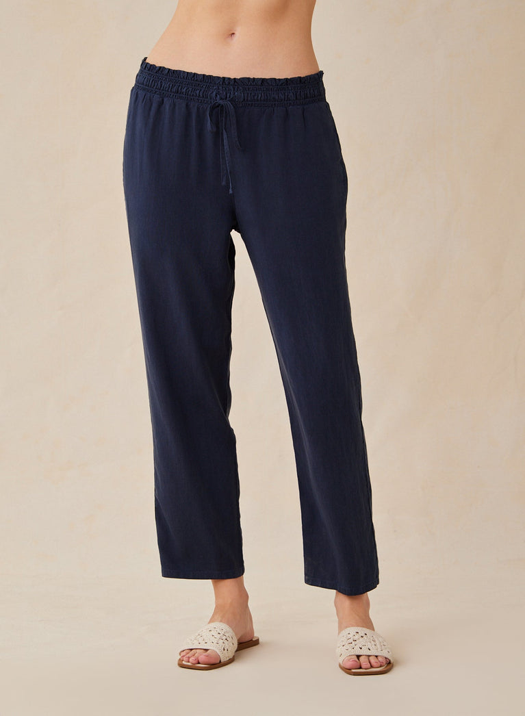 Bella Dahl Smocked Waist Trousers - Endless Sea