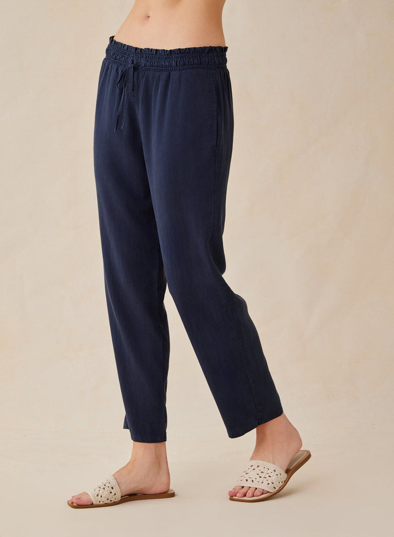 Bella Dahl Smocked Waist Trousers - Endless Sea