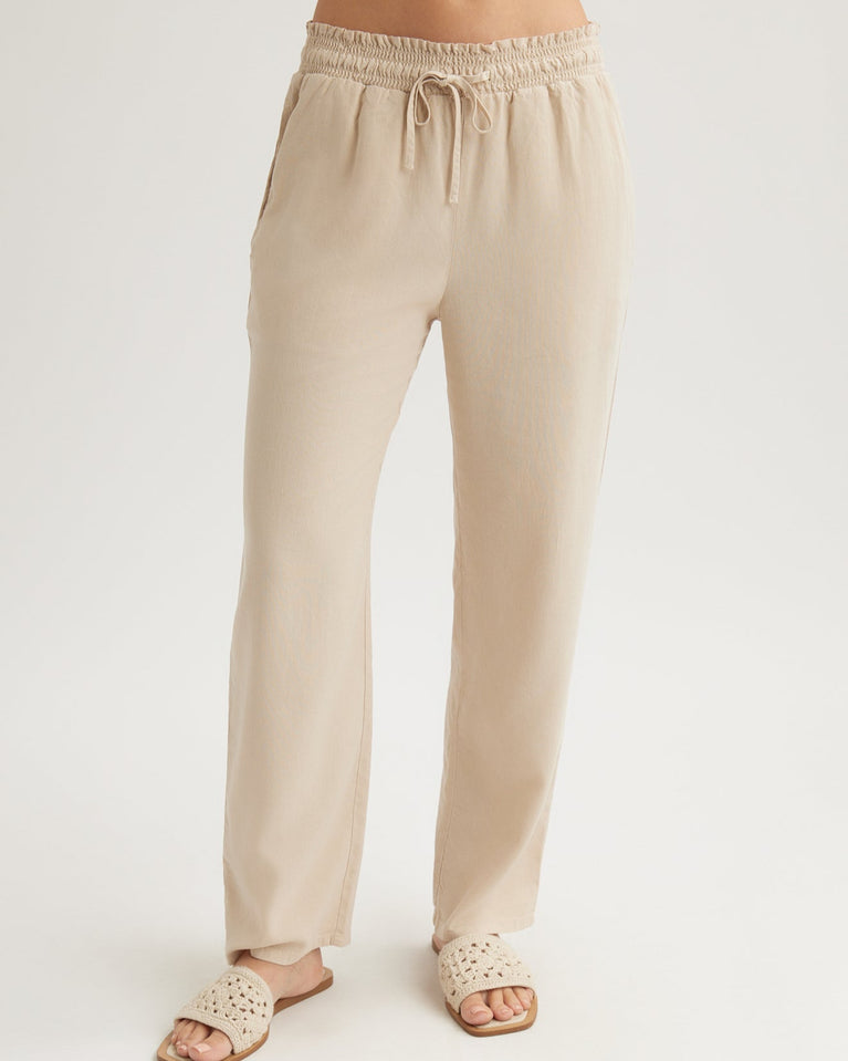 bella dahl Smocked Waist Trousers - Linen Sand