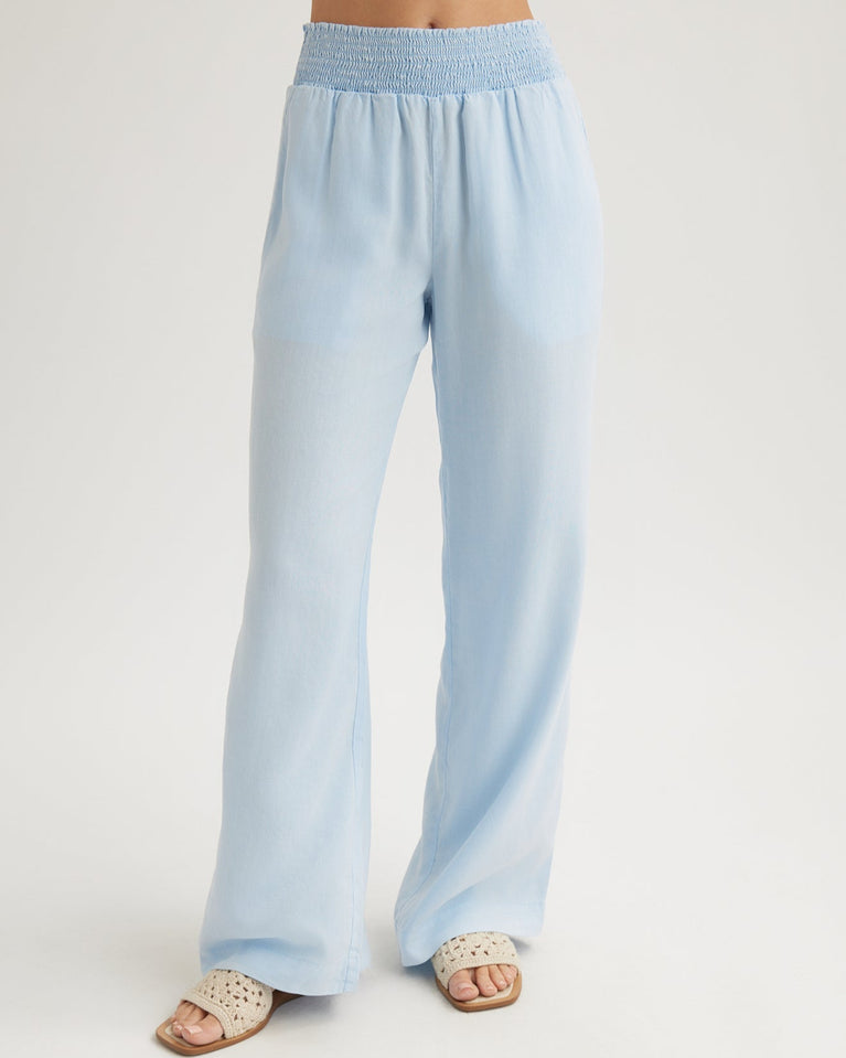 bella dahl Smocked Waist Wide Leg Pant - Clear Water