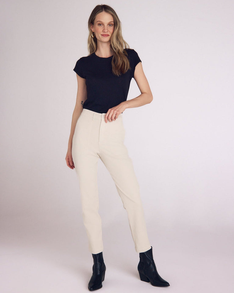 bella dahl Sonny Utility Pant - Ivory Stone