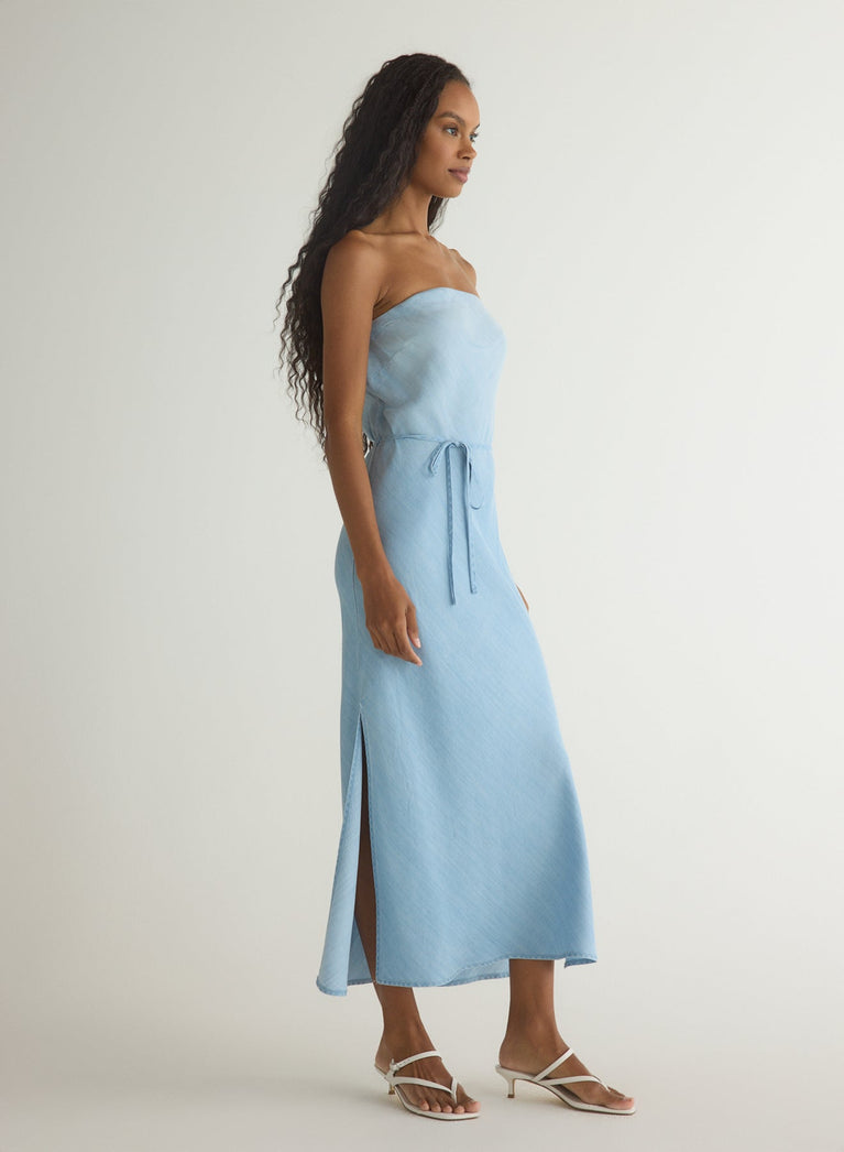 Bella Dahl Strapless Maxi Dress - Light Riviera Wash