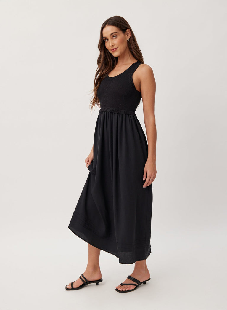 Bella Dahl Sweater Midi Dress - Black