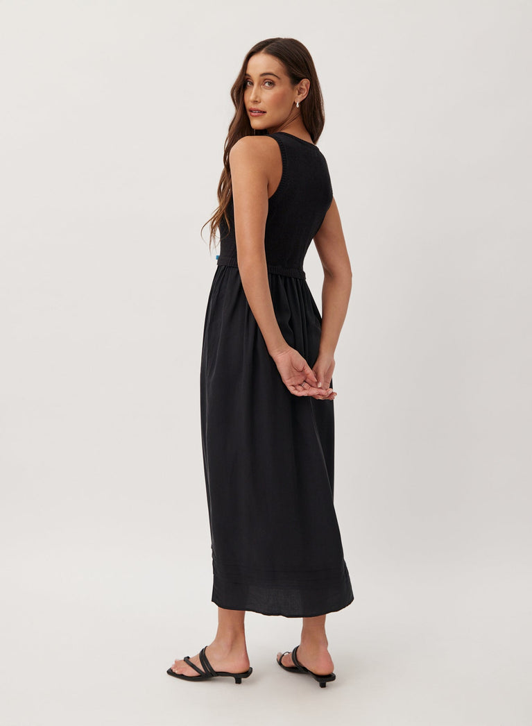 Bella Dahl Sweater Midi Dress - Black