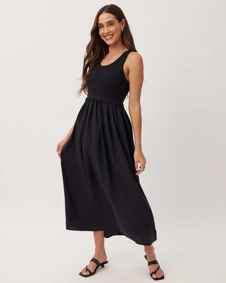 bella dahl Sweater Midi Dress - Black
