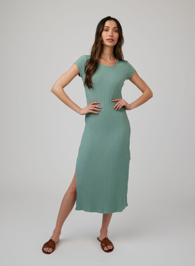 bella dahl Tee Shirt Midi Dress - Clean Sage