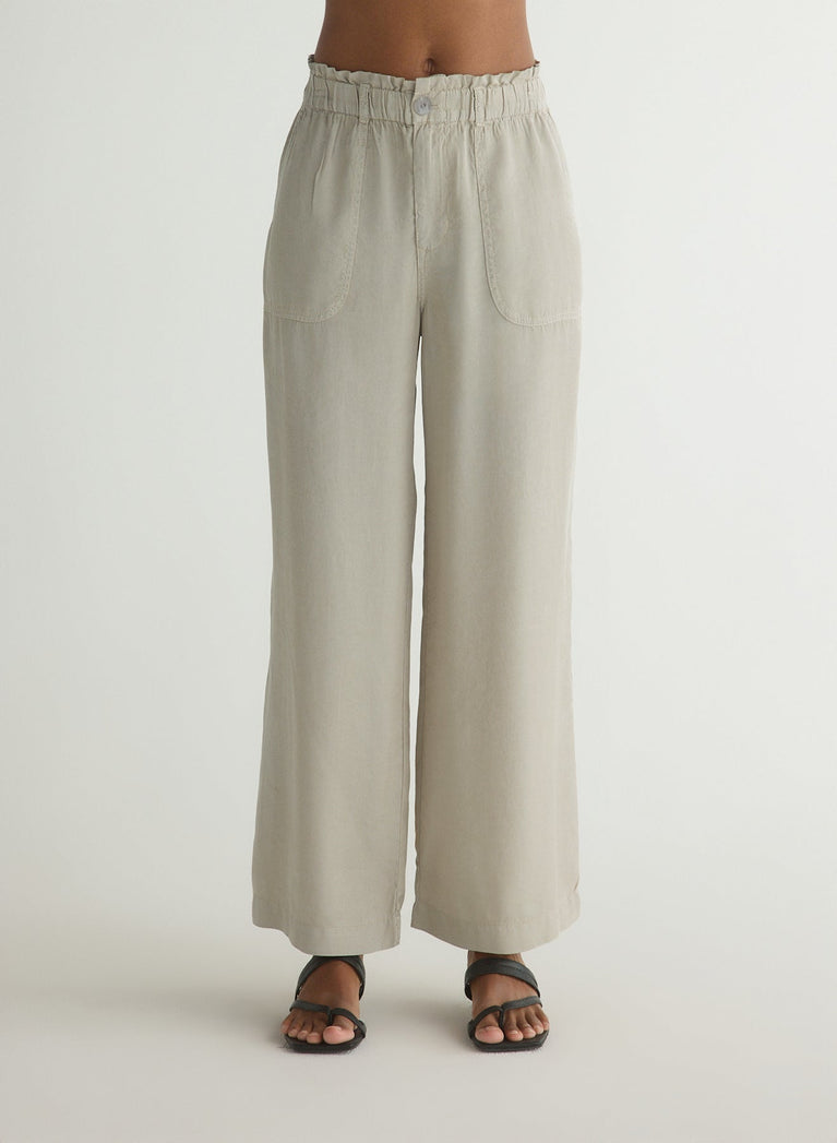 Bella Dahl Utility Pocket Ankle Pant - Foggy Coast