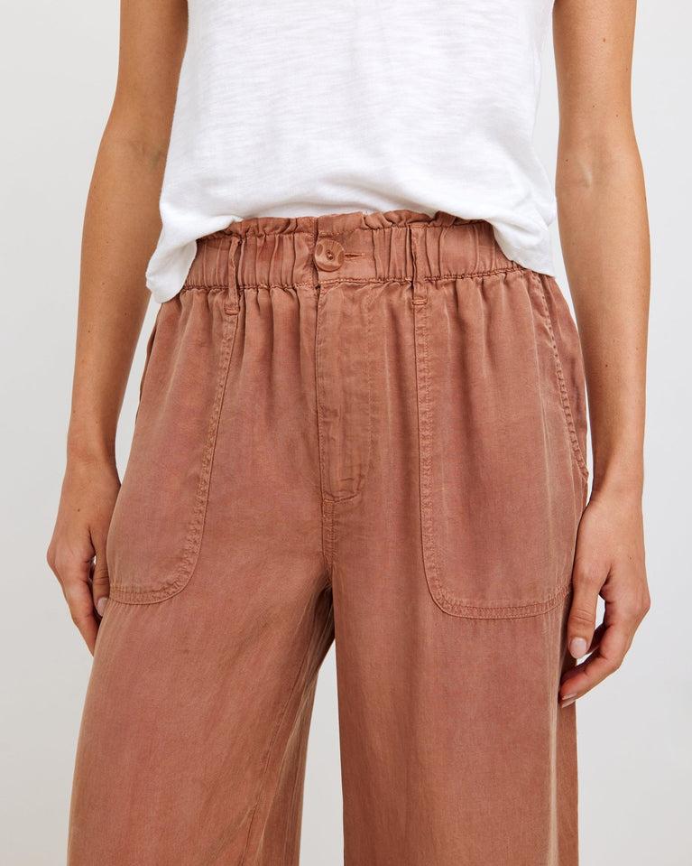 Bella Dahl Utility Pocket Ankle Pant - Riviera Brown