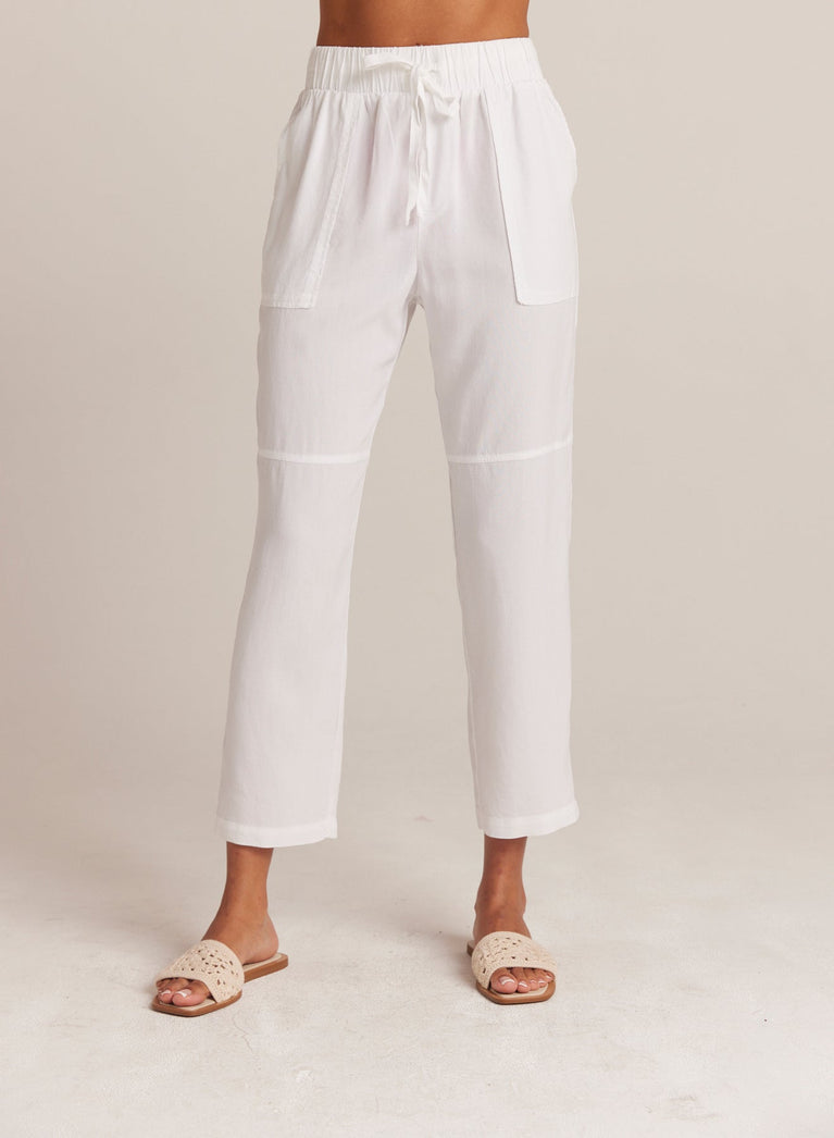 Bella Dahl Utility Tie Waist Trouser - White
