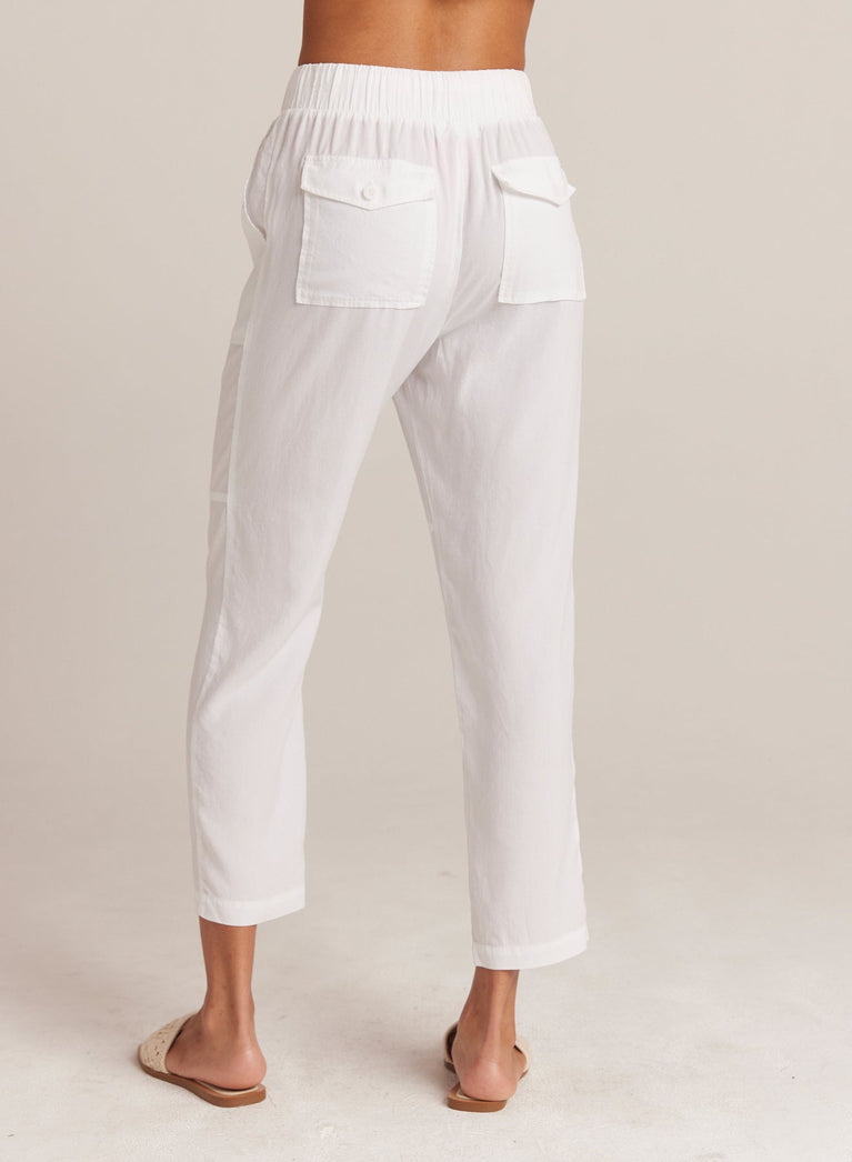 Bella Dahl Utility Tie Waist Trouser - White