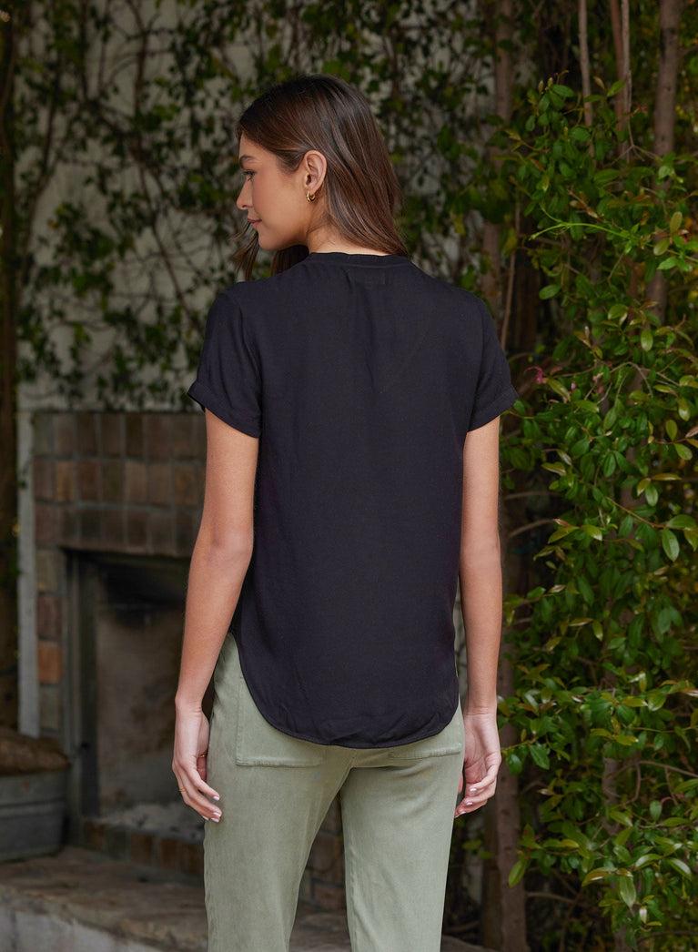 Bella Dahl V-Neck Tee - Vintage Black