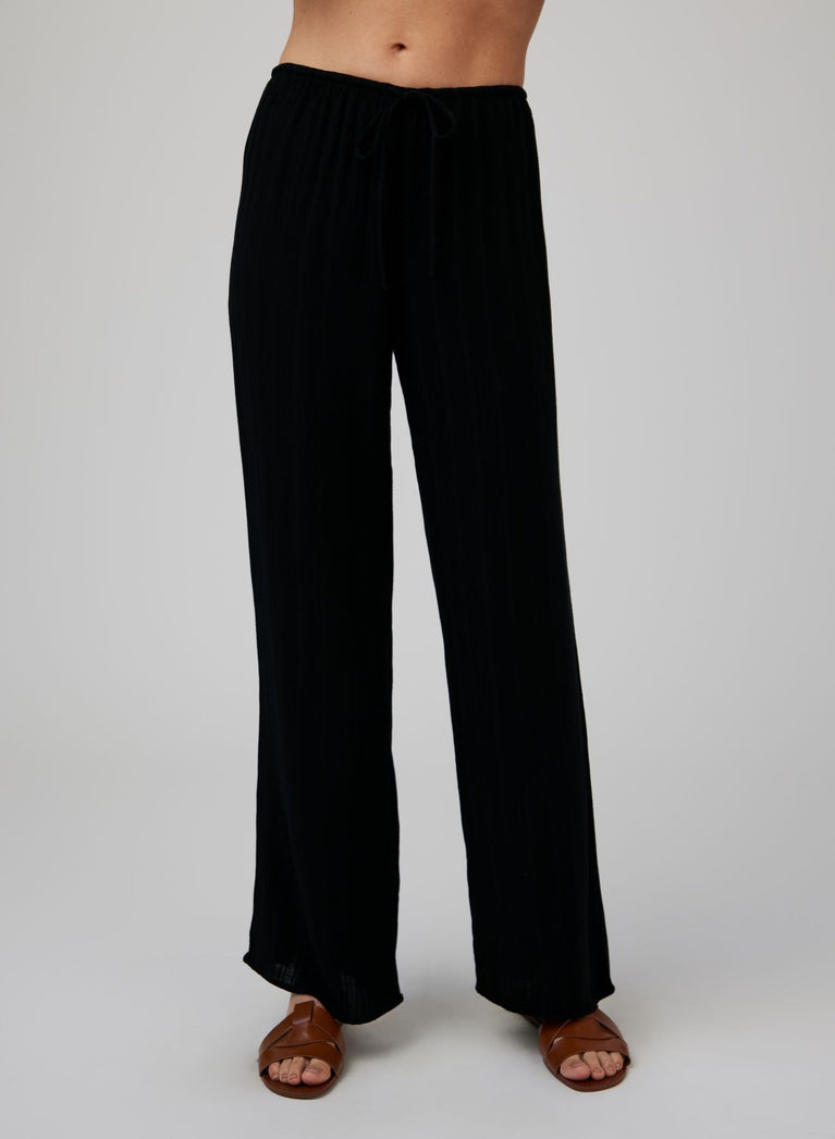 Bella Dahl Wide Leg Pant - Black
