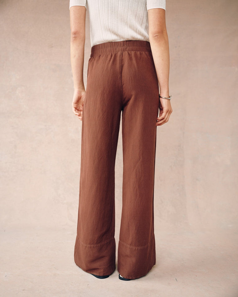 Bella Dahl Wide Leg Pant - Henna Brown