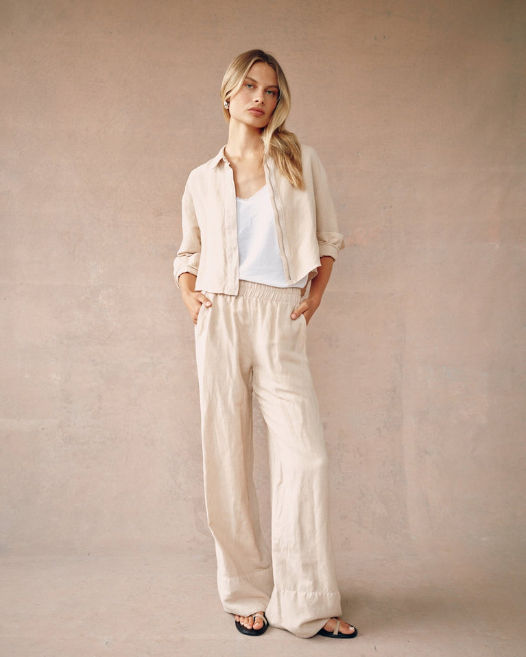 bella dahl Wide Leg Pant- Moroccan Sand