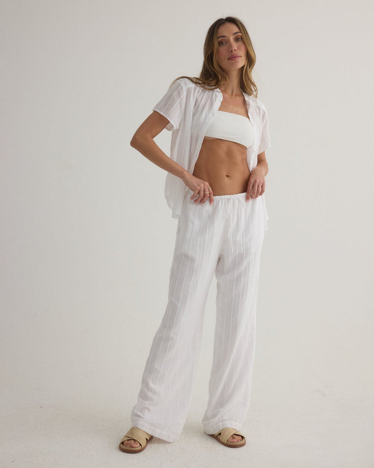 bella dahl Wide Leg Pant - White